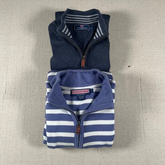Lot of 2 Vineyard Vines 1/4 Zip Pullover Mens Size Large Preppy - Picture 9 of 9
